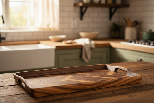 Handcrafted Hardwood Serving Tray